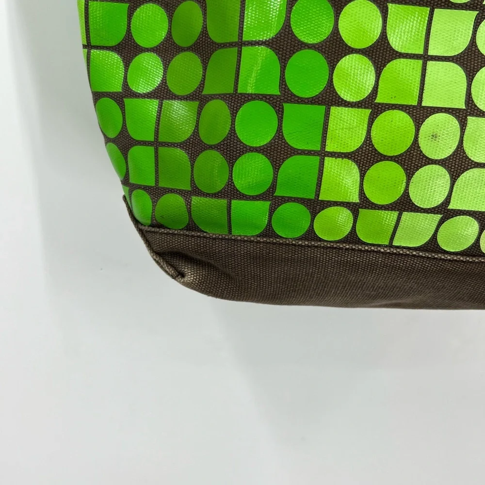 Kate, spade canvas, hombre tote in green